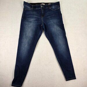 Juicy Couture Seamless Skinny Jeans Size 16 Blue Dark Wash Stretch Denim